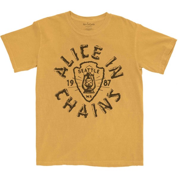 Alice In Chains Unisex Adult Lantern T-Shirt M Gul Yellow M