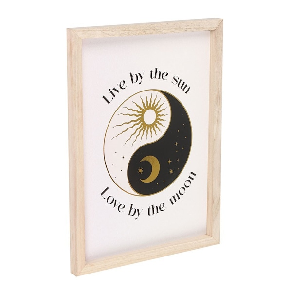 Something Different Yin Yang Inramad Tryck En Storlek Vit/Svart/ White/Black/Yellow One Size
