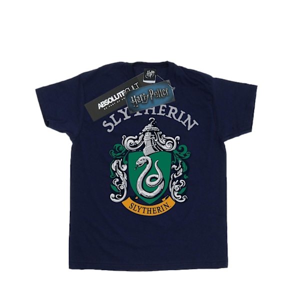 Harry Potter T-shirt för flickor med Slytherins emblem i bomull, 9-11 år, marinblå Navy Blue 9-11 Years