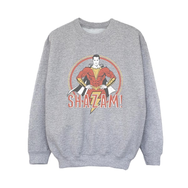 DC Comics Boys Shazam Retro Circle Distressed Sweatshirt 3-4 år Sports Grey 3-4 Years
