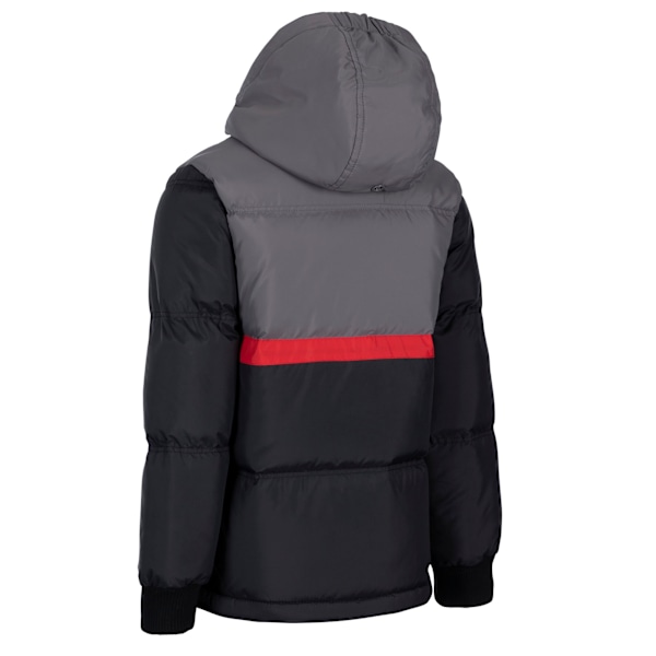 Trespass Strewd Kontrast Zip Padded Jacka för Barn 7-8 År Black 7-8 Years