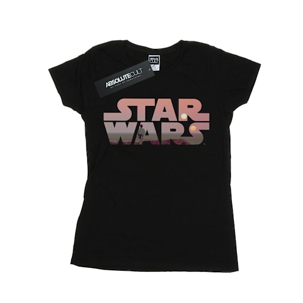 Star Wars Dam/Kvinnor Tatooine Logo Bomull T-shirt XL Svart Black XL