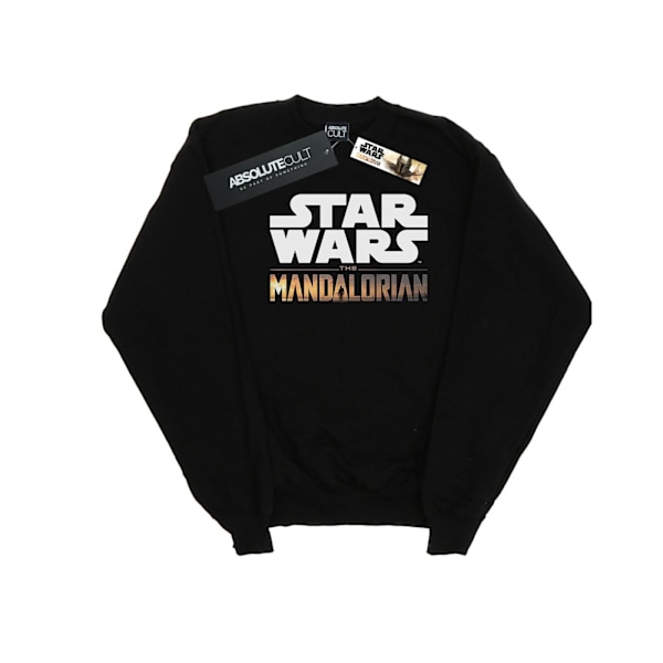 Star Wars Girls The Mandalorian Logo Sweatshirt 5-6 år Svart Black 5-6 Years