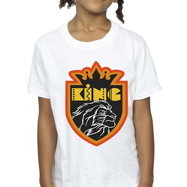 Disney Girls The Lion King Crest Bomull T-shirt 9-11 år Vit White 9-11 Years