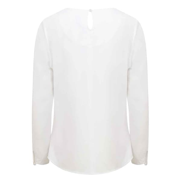 Henbury Dam/Dam Pleated Front Långärmad Blus M Vit White M