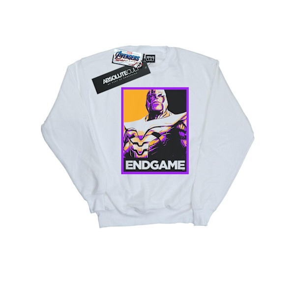 Marvel Mens Avengers Endgame Thanos Poster Sweatshirt L Vit White L