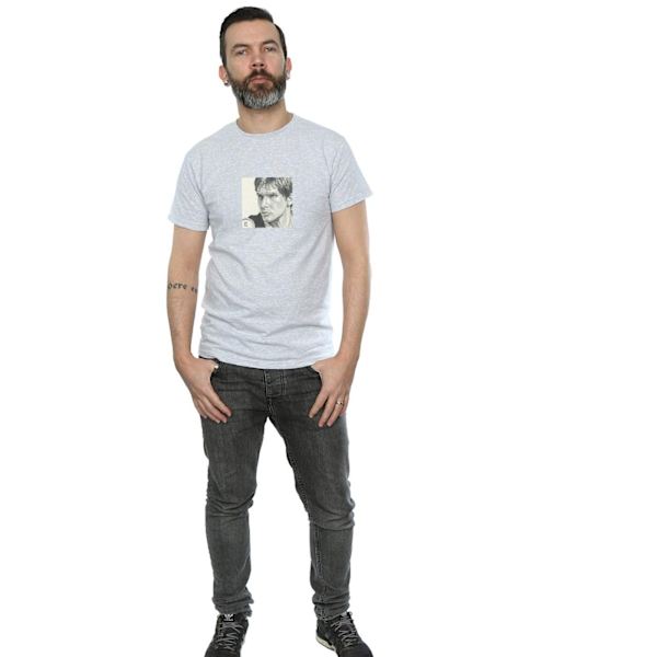 Star Wars Herr T-shirt Han Solo Ritning XXL Sports Grey Sports Grey XXL