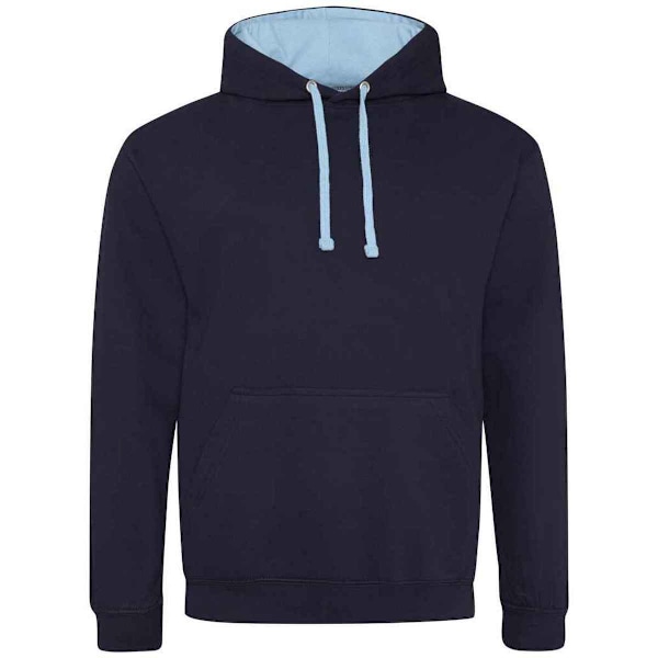 Awdis Dam/Dam Varsity Hoodie XL Ny Fransk Marinblå/Himmelsblå New French Navy/Sky Blue XL