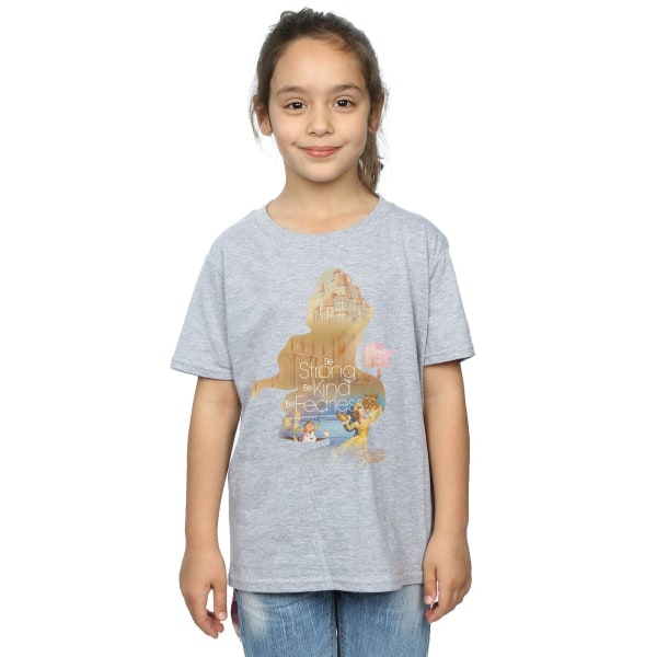 Beauty And The Beast Flickor Belle Silhuett Bomull T-shirt 7-8 Sports Grey 7-8 Years