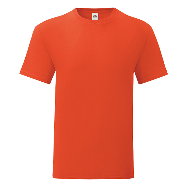 Fruit Of The Loom Iconic T-shirt för män (5-pack) L Flame Orange Flame Orange L
