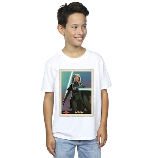 Star Wars Boys The Mandalorian Ahsoka T-shirt 3-4 år Vit White 3-4 Years