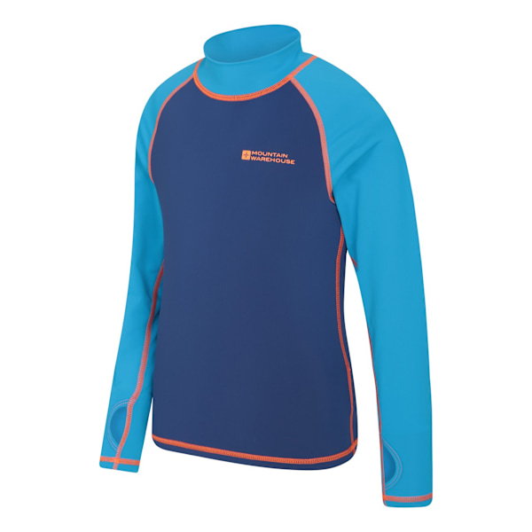 Mountain Warehouse Barnkläder/Barn Långärmad Rashguard 2-3 År Blue 2-3 Years