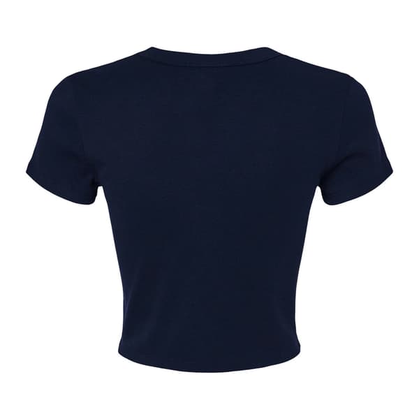 Bella + Canvas Dam/Dam Micro-Rib Crop T-shirt XXL Solid N Solid Navy XXL