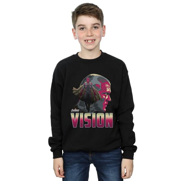 Marvel Boys Avengers Infinity War Vision Karaktär Sweatshirt 5 Black 5-6 Years