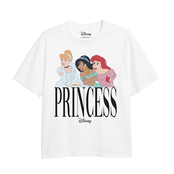 Disney Prinsessor Trio T-shirt för flickor 9-10 år Vit White 9-10 Years