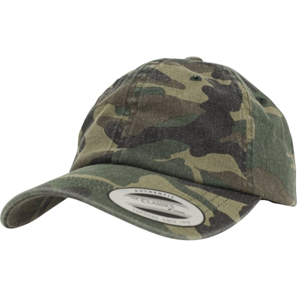 Flexfit By Yupoong Low Profile Camo Washed Dad Cap One Size Woo Wood Camo One Size