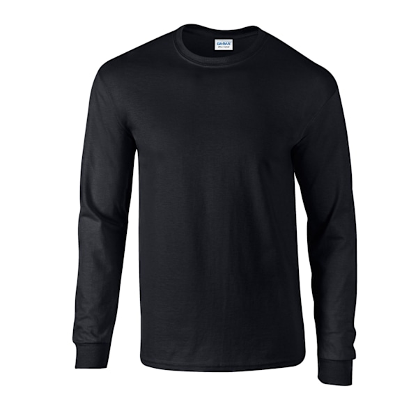 Gildan Unisex Adult Ultra Plain Cotton Long-Sleeved T-Shirt M B Black M