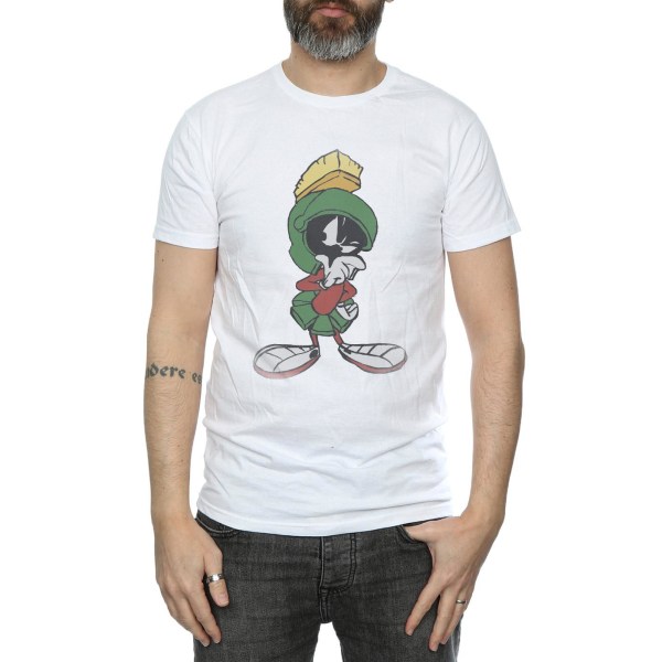 Looney Tunes Herr Marvin The Martian Pose Bomull T-shirt S Vit White S