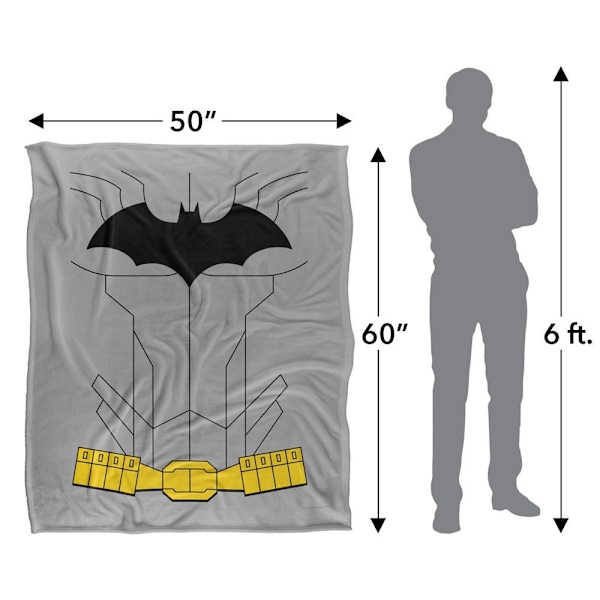 Batman Batsuit Filt En Storlek Flerfärgad Multicoloured One Size
