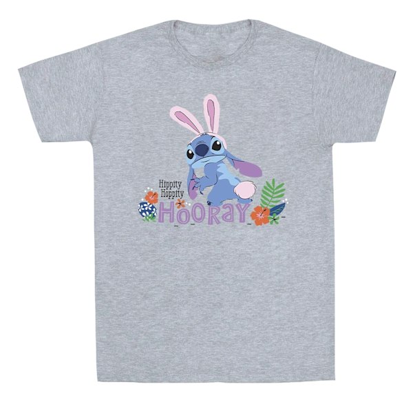 Disney Girls Lilo & Stitch Hippity Hop Stitch Bomull T-shirt 9- Sports Grey 9-11 Years