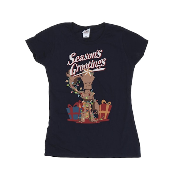 Marvel Dam/Damer Marvel Comics Groot Season´s Grootings Bomullströja Navy Blue XL