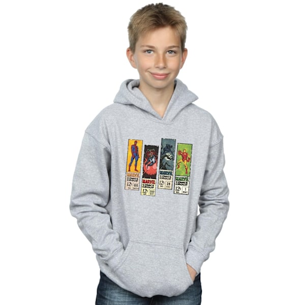 Marvel Boys Comic Strips Hoodie 9-11 år Sports Grey Sports Grey 9-11 Years