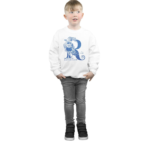 Harry Potter Pojkar Ravenclaw Glitter Sweatshirt 7-8 År Vit White 7-8 Years