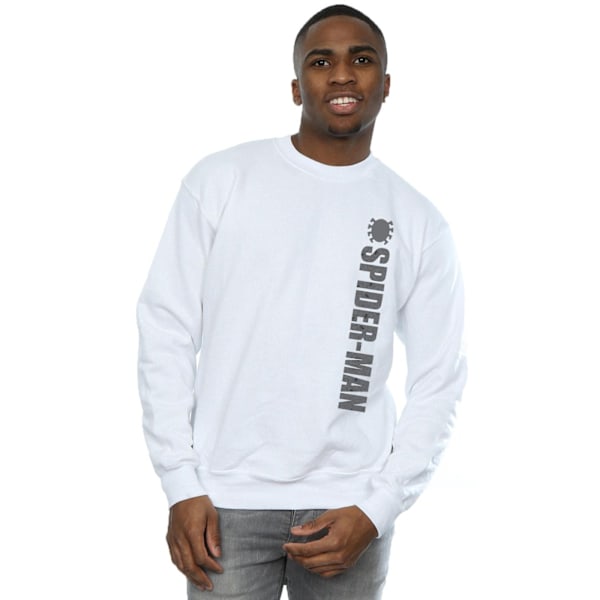 Marvel Herr Spider-Man Mönstrad Logotyp Sweatshirt M Vit White M