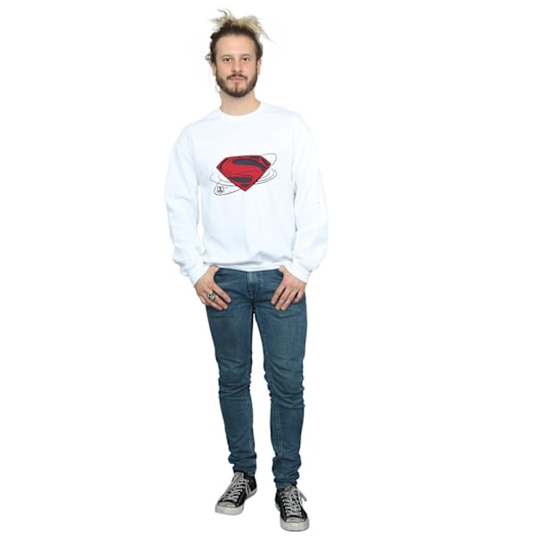 DC Comics Justice League Film Superman Logo Sweatshirt 3X White 3XL
