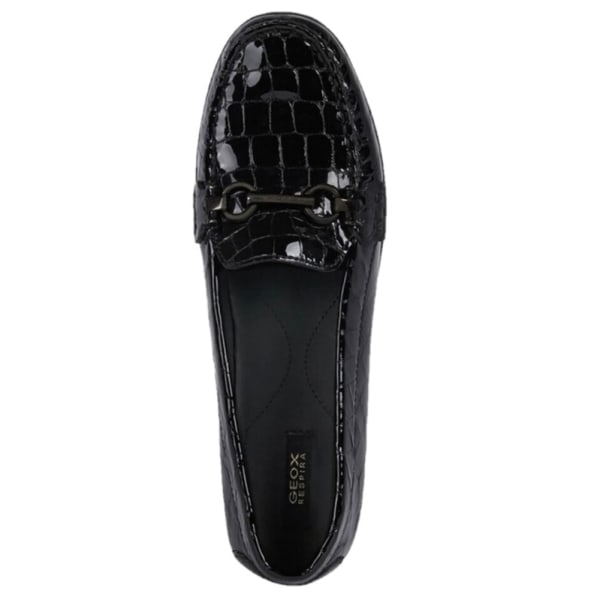 Geox Dam/Dam Elidia Leather Loafers 7.5 UK Black Black 7.5 UK