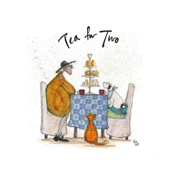 Sam Toft Tea For Two Print 40cm x 40cm Vit/Mångfärgad White/Multicoloured 40cm x 40cm