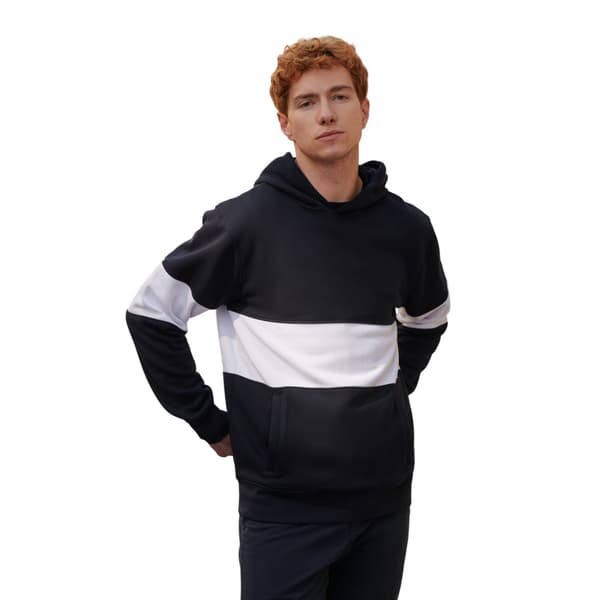 Front Row Herr Tung Panelerad Hoodie L Marinblå/Vit Navy/White L