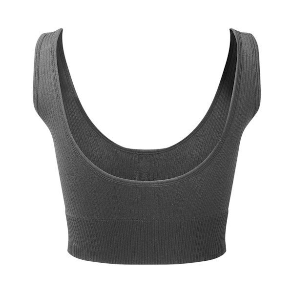 TriDri Dam/Kvinnor Multisport Ribbad Sömlös 3D BH M Charcoal Charcoal M