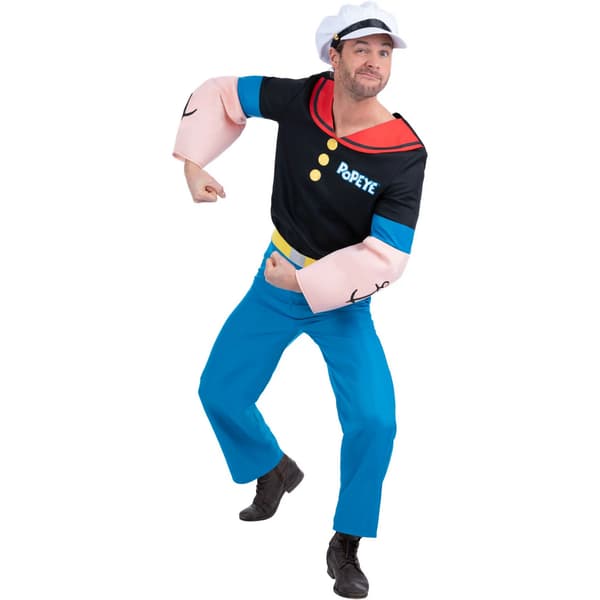 Popeye Herrkostym L Svart/Blå Black/Blue L