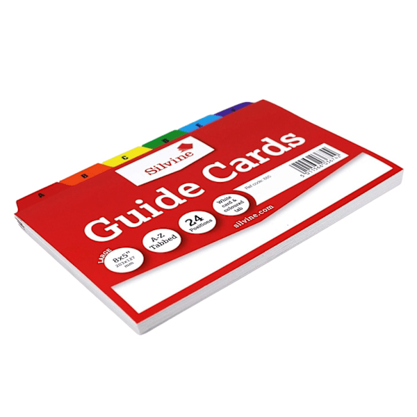 Silvine Letters Guide Cards One Size Vit/Röd White/Red One Size