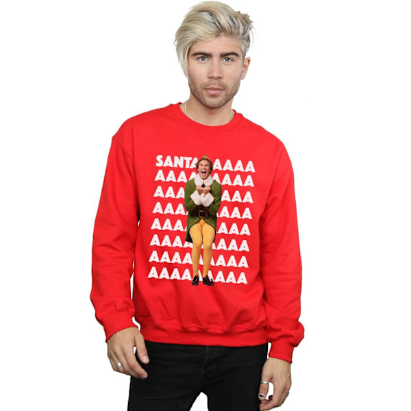 Elf Herr Buddy Santa Scream Sweatshirt XL Röd Red XL