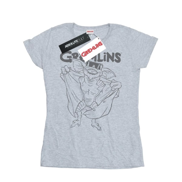 Gremlins Dam/Dam Spike´s Glasögon T-shirt i bomull L Sports Sports Grey L