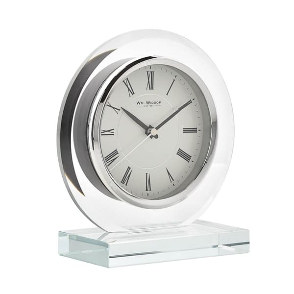 Wm.Widdop Rund Glas Mantel Klocka One Size Klar Clear One Size
