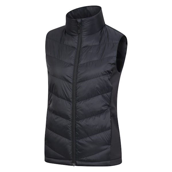 Mountain Warehouse Womens/Ladies Turbine Hybrid Gilet 12 UK Bla Black 12 UK