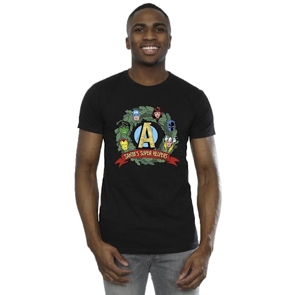 Marvel Herr Santa's Super Helpers T-shirt 4XL Svart Black 4XL