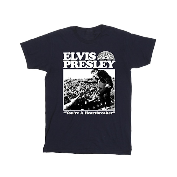 Elvis Mens A Heartbreaker T-Shirt M Marinblå Navy Blue M