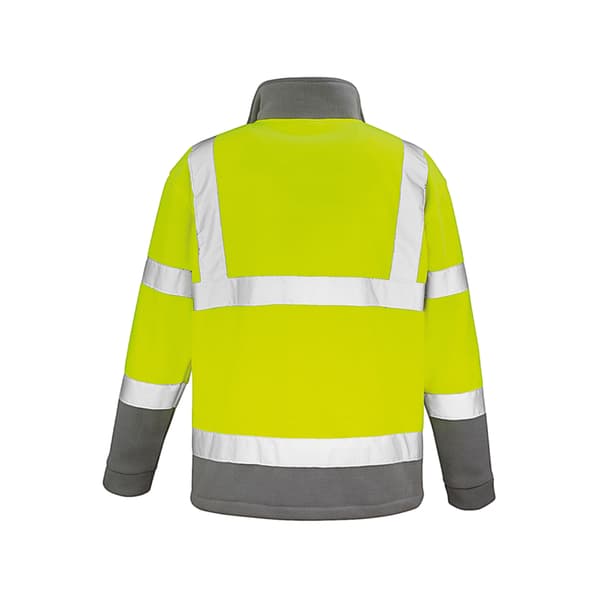 Result Hi-Vis Microfleece Säkerhetsjacka L Fluro Gul Fluro Yellow L