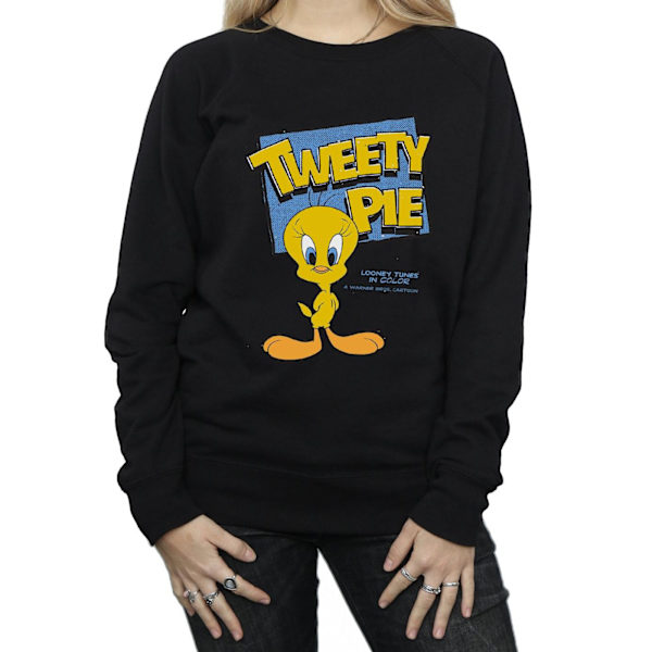 Looney Tunes Dam/Damer Klassisk Tweety Bomullströja M B Black M