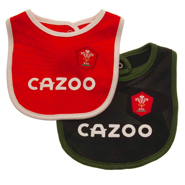 Wales RU Baby Bibs Set (2-pack) One Size Röd/Svart/Grön Red/Black/Green One Size