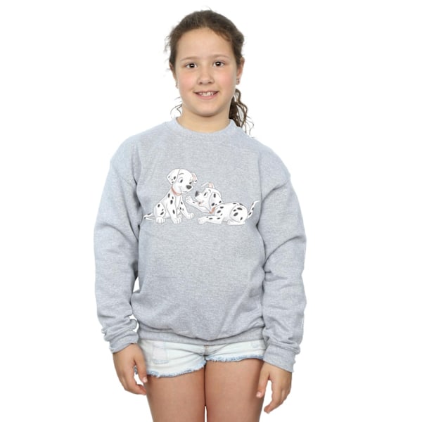 Disney Girls 101 Dalmatiner Vattenfärg Vänner Sweatshirt 7-8 Sports Grey 7-8 Years