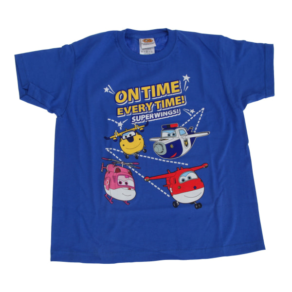 Super Wings Toddler Boys On Time Every Time T-shirt 5-6 år B Blue 5-6 Years