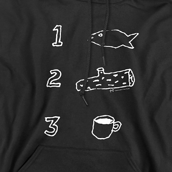 Twin Peaks Herr Kaffe Stock Fisk Huvtröja L Svart Black L