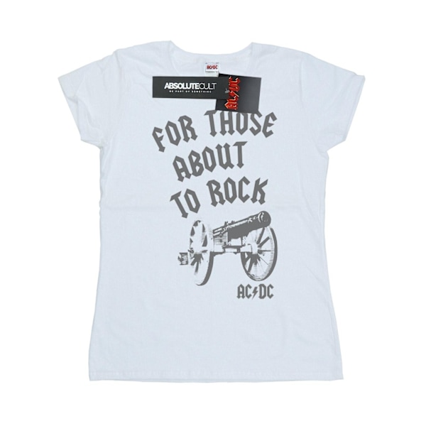 AC/DC Dam/Damer För Dem Som Ska Rocka Cannon Bomull T-shirt White XXL