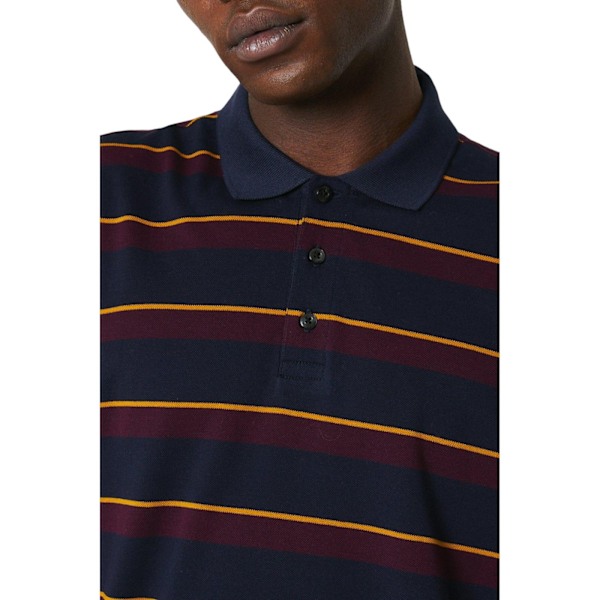 Maine Mens College Stripe Polo Shirt 3XL Navy Navy 3XL