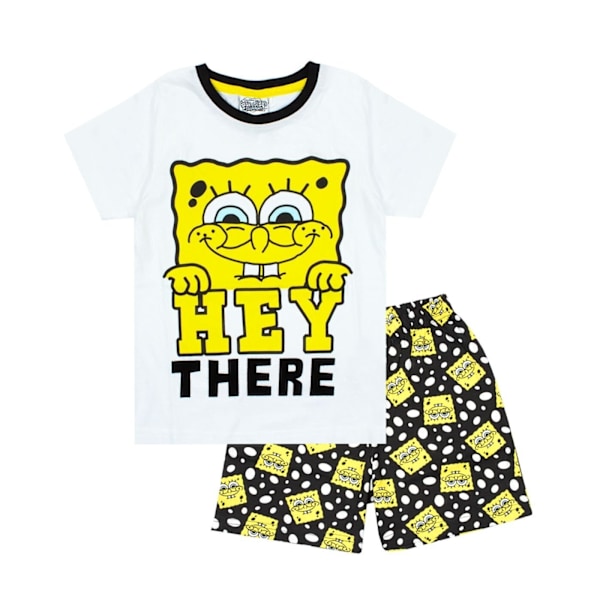 SpongeBob SquarePants Pyjamas för pojkar 3-4 år Vit/Gul/Svart White/Yellow/Black 3-4 Years